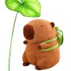 LEADICE Peluche Capybara,35cm Peluche Mignonne Capybara avec Sac à Dos Tortue, Oreiller de poupée Capybara Super Doux et Conf