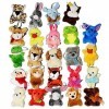 Dorccsi Mini Animal en Peluche Jouet Mignonnes bouffées moelleuses Animaux en rousse