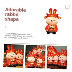 Vaguelly Poupée De Lapin en Peluche Poupée De Lapin du Zodiaque Chinois Peluches Lapin Lapin Mascotte Poupée Jouet De Lapin e