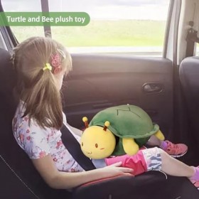 Qumiuu Oreiller en Peluche danimaux, poupées en Peluche danimaux - Peluche drôle d’Animal en Peluche de Tortue d’Abeille,Jo