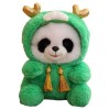 Honganrunli Ours Panda en Peluche | Panda Doll Année du Dragon Mascotte Jouets en Peluche,Poupée Panda Douce et Mignonne tran