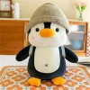 SWECOMZE Peluche pingouin pour filles, garçons et bébés – Peluche moelleuse pour câliner et jouer, cadeau gris, 23 cm 