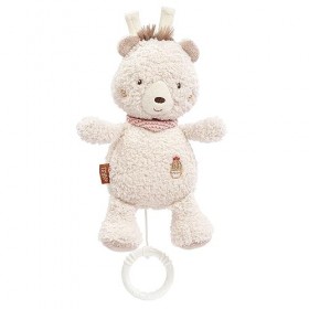 Fehn Peluche Musicale en Forme D’Ours - Doudou avec douce mélodie daide à lendormissement &quot;Berceuse de Mozart&quot; - Jouets en 