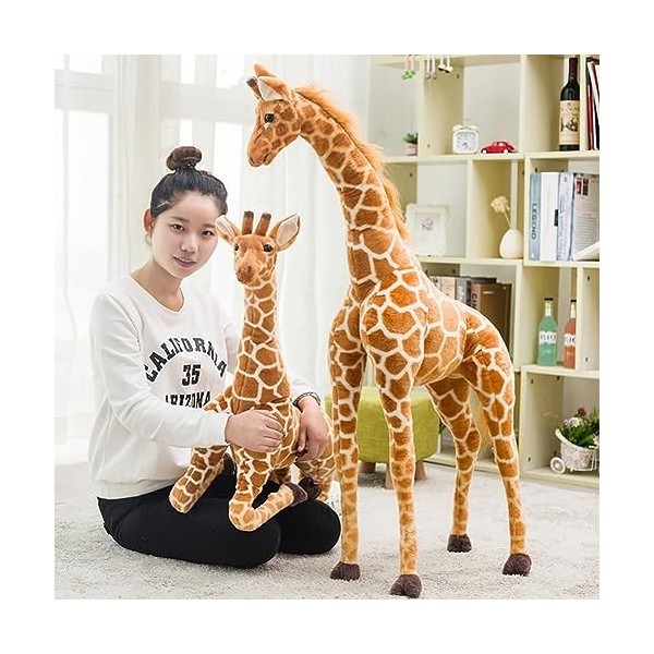 Shienfir Peluche Girafe en Peluche, Grande et Grande Girafe, adaptée au thème de la Jungle, décoration, câlin, Jouet pour Enf