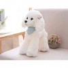 LAARNT 25cm Jouet en Peluche de Chien Mignon pour Enfants，Poupée en Peluche en Caniche Blanc，Oreiller et Doudou en Petit Cani