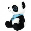 Depesche- SNUKIS – Animal en Peluche, Panda piet avec Foulard, Environ 18 cm, 11708, Multicolore, STK