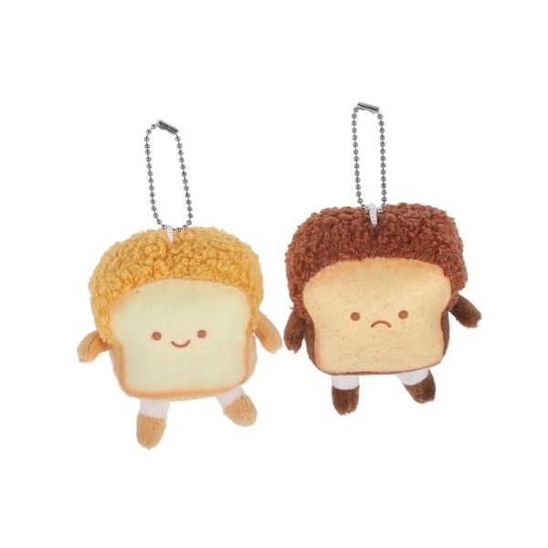 ERINGOGO 2 Pièces Porte-clés Gâteau Porte-clés En Peluche Porte-clés Alimentaires Moelleux Porte-clés Pain Pendentif Porte-cl