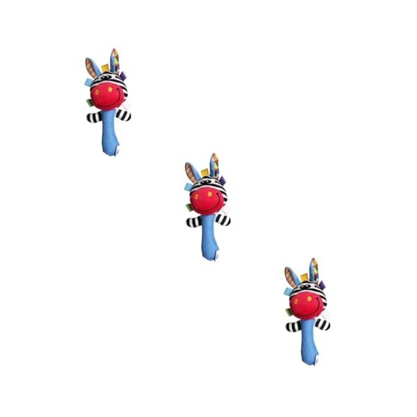 ibasenice Jouets En Peluche De Poupée Animale Cadeaux De Noël Jouets De Dentition Nouveau-nés Jouet Hochet Doux Hochet En Pel
