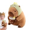 Povanjer Capybara farci,Oreiller en Peluche pour Animaux en Peluche Capybara | Couvre-tête Amovible Capybara Peluches Jouet C