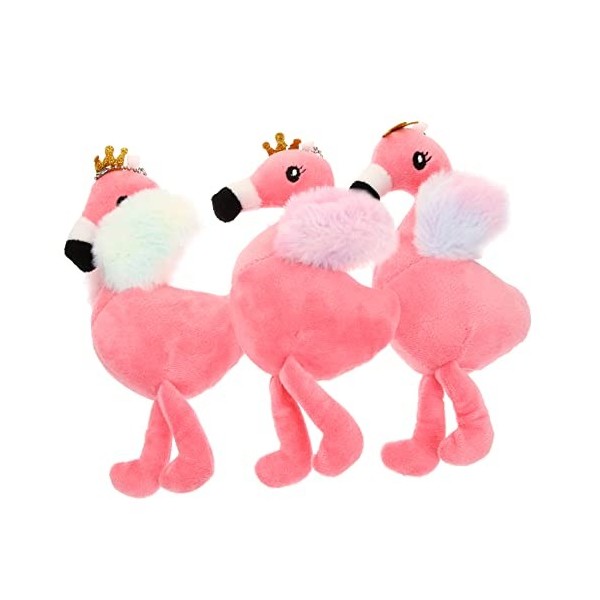 VICASKY 3 Pièces Flamingo Pendentif Flamingo Jouets Porte-Clés Animal Pendentif Animal Porte-Clés Animaux En Peluche Pour Les