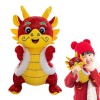 BUNIQ Peluche Dragon en Peluche, poupée Dragon Chinois en Peluche - Joli Dragon Chinois en Peluche en Costume Traditionnel Ta