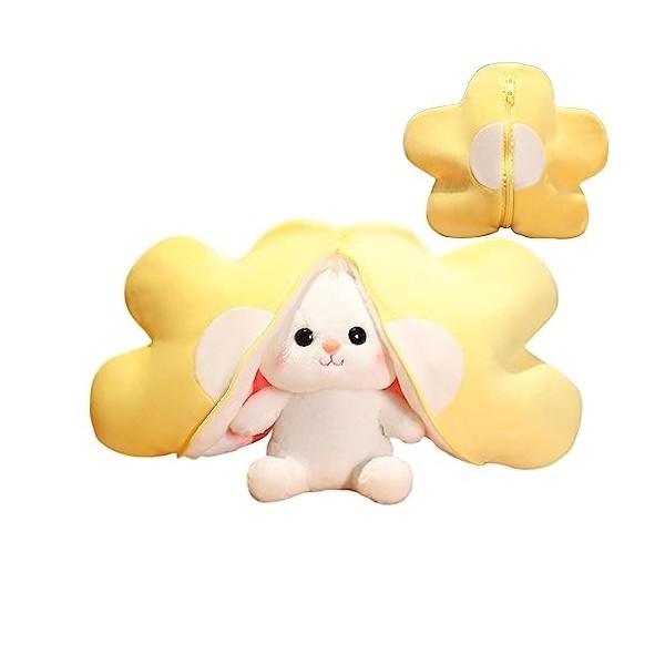 Jouet Lapin en Peluche - Poupée en Peluche Carotte Tournesol Toast Bunny | Jouet en Peluche Doux Portable en Peluche pour Cha