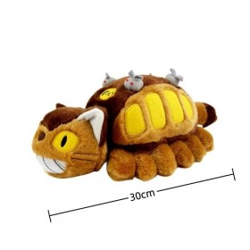 LAARNT 30cm Cartoon Doux Anime Chat-Bus Jouet en Peluche, Mignon Dessin Animé Animation RéAliste PoupéE Douce, Oreiller CâLin
