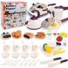 Jouets Accessoires de Cuisine,Cuisine pour Enfants avec Son et LumièRe,Jeu de RôLe Cuisine pour Enfants avec Set de Casserole