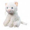 IMPEXIT Peluche Chat Assis 20/10/9 cm Blanc 