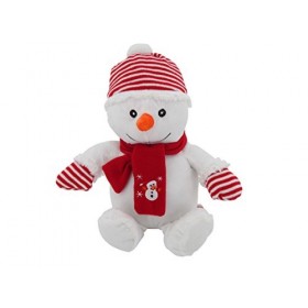 Sweety Toys 4720 - Peluche en forme de bonhomme de neige - Avec bonnet à pompon et écharpe - Rouge - 42 cm
