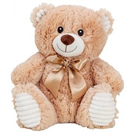 Lifestyle & More Ours en Peluche Brun avec Ruban 27 cm Grand Doux comme du Velours - pour Aimer