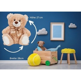 Lifestyle & More Ours en Peluche Brun avec Ruban 27 cm Grand Doux comme du Velours - pour Aimer
