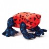 Zappi Co Peluche 100% Recyclée Grenouille Dendrobate Rouge Fraise/Noire 15cm de Largeur Collection danimaux Doux, Câlins e