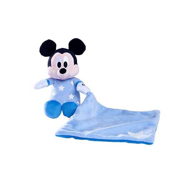 Simba Disney - Bonne Nuit, Mickey Mouse Doudou Glow in The Dark Peluche Mouse, Jouet pour bébé, et consolateur, Convient dès 