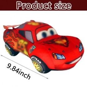 25cm Voiture De Course En Peluche Lightning Poupée De Voiture Jouet Modèle En Peluche De Voiture De Dessin Animé Voiture En P