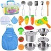 FORMIZON Ensemble de Jouets de Cuisson pour Enfants, 25 Pièces Cuisson pour Enfants Accessoires de Cuisine pour Les Enfants, 