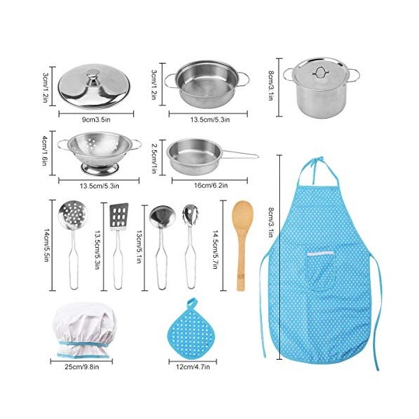 FORMIZON Ensemble de Jouets de Cuisson pour Enfants, 25 Pièces Cuisson pour Enfants Accessoires de Cuisine pour Les Enfants, 