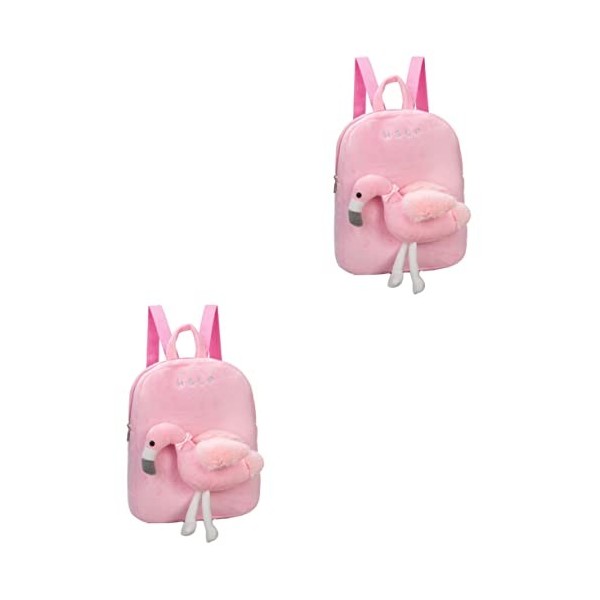 SHERCHPRY Peluches Sac en Peluche Préscolaire Sac Décole Maternelle Sac à Goûter Flamant Rose Enfant Rougir Tons De Terre