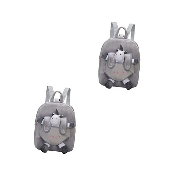 SHERCHPRY Peluches Sac en Peluche Préscolaire Sac Décole Maternelle Sac à Goûter Flamant Rose Enfant Rougir Tons De Terre