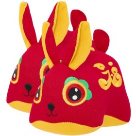 ABOOFAN 2 Pièces Année du Lapin Mascotte Jouet en Peluche Jouets pour Bébés Themberchaud Jouets en Peluche pour Nourrissons L