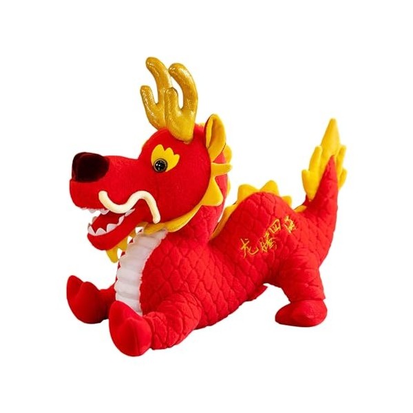 itrimaka Peluche Dragon du Nouvel an,Jouets en Peluche du Zodiaque Dragon sautant - Peluche Dragon Porte-Bonheur de Style Chi