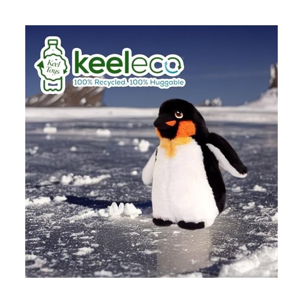 Deluxe Paws Jouets écologiques en Peluche 100 % recyclées Pingouin Empereur 