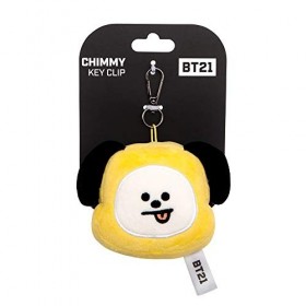 Aurora Produits Officiels BT21 signés World, Peluche Porte-clés CHIMMY, 61333, Jaune