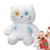 MYJIO Animaux en Peluche Chat - Jouet en Peluche Chaton,Oreiller Mignon, Jouet Animal Adorable avec tête rotative pour Chambr