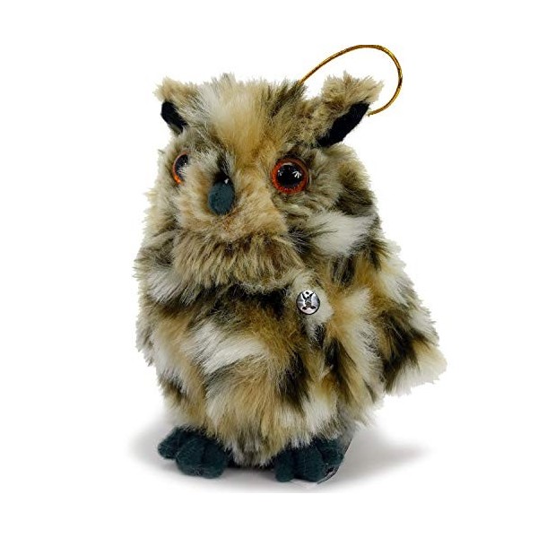 LAJOS Chouette tachetée en peluche 12 cm