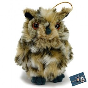 LAJOS Chouette tachetée en peluche 12 cm
