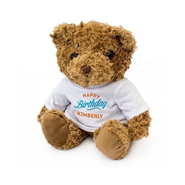 London Teddy Bears Ours en Peluche Doux et Mignon avec Inscription « Happy Birthday »