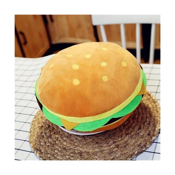 LEADICE Jouet en Peluche 30 cm Frites/Burger/Pizza Doux et drôle en Peluche Dessin animé Simulation Frites Burger Oreiller Pe