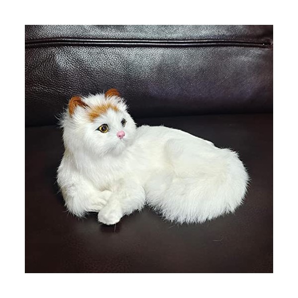 Mgichoom Peluches Chat réalistes | Chats en Peluche Qui Ont lair réels,Jouets pour Compagnie Faits à la Main pour, Cadeaux d