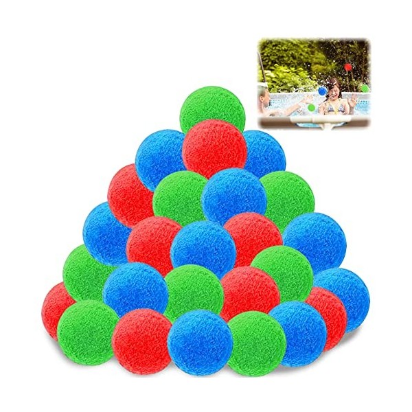 30 Pcs Ballon deau, Ballon deau en Peluche, Boules de Bombes à eau Jouets de Piscine pour Enfants de 8 à 12 Ans, Cadeaux de