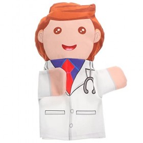 ibasenice Marionnettes Marionnette À Main en Peluche Douce Docteur Jouet Jeu De Rôle Marionnettes À Main pour Imaginatif Fair