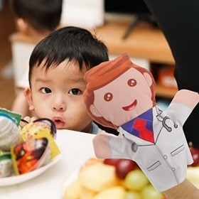 ibasenice Marionnettes Marionnette À Main en Peluche Douce Docteur Jouet Jeu De Rôle Marionnettes À Main pour Imaginatif Fair