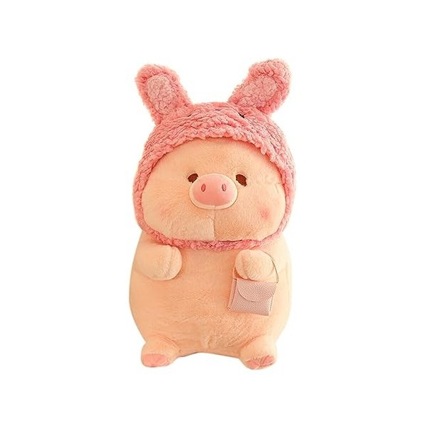 JAWSEU Mignon Cochon en Peluche Jouet en Peluche de Cochon Doudou Cochon Joufflu Jouet Oreiller Confortable Douce Poupée Pelu