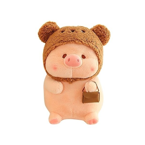 JAWSEU Mignon Cochon en Peluche Jouet en Peluche de Cochon Doudou Cochon Joufflu Jouet Oreiller Confortable Douce Poupée Pelu