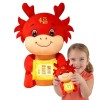 Gosimida Peluche Dragon du Nouvel an Chinois - Poupée en Peluche Mascotte de l’année du Dragon,Poupé Mascotte 2024, année du 