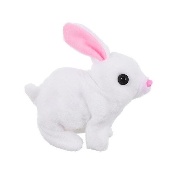 Vaguelly Simulation Lapin Poupée Mignon Lapin Poupée Électrique Simulation Lapin Jouet Doux Câlin Lapin en Peluche Lapin en P