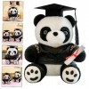 ERINGOGO Cadeau De Fin Détudes Ours Panda De Remise des Diplômes Ours De Graduation avec Chapeau Animal De Remise des Diplôm