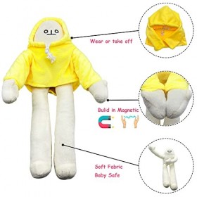 Banana Man en peluche, jouet en peluche bizarre avec aimant, animal en peluche de dessin animé de 35,6 cm, oreiller modifiabl