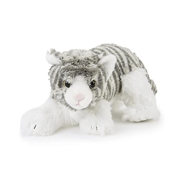 Zappi Co Jouet en Peluche Chaton Gris Doux et câlin pour Enfants 10"/ 25 cm Safari Animals Collection Plush Teddy New Born 