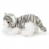 Zappi Co Jouet en Peluche Chaton Gris Doux et câlin pour Enfants 10"/ 25 cm Safari Animals Collection Plush Teddy New Born 